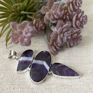 Amethyst 3 tier pendant